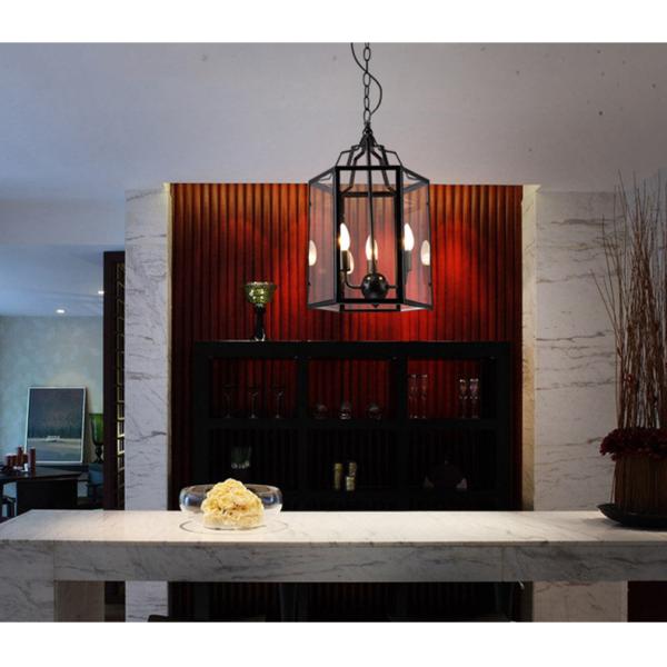 Vintage Led Candle Chandelier Black Candlesticks Bird Cages Living Rroom Loft Black Chandelier(WH-CI-125)