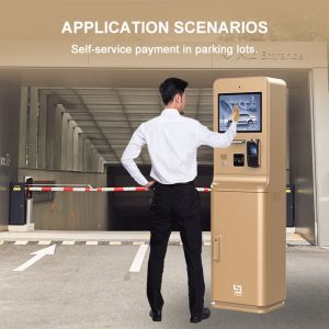 Car Parking Payment Station In-Lane Entry Parking Kiosk With 15inch Touch Screen