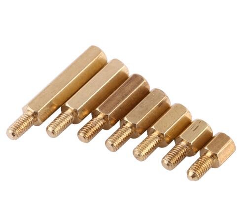 100pcs/Lot Brass Nuts M3 Hex Column Male-Female Threaded Standoff PCB Standoff