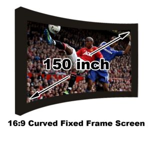 On Sale Curved Fixed Frame 16:9 Projection Screen 150 Inch For 3D Home Cinema