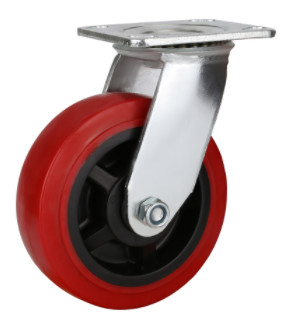 Red PU Trolley Wheel
