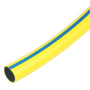 China 1/2 Flexible Agriculture Irrigation Pipe Coiled Yellow Reinforced PVC Garden Hose on sale