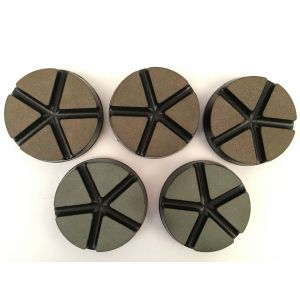 China 3 Inch ceramic bond concrete polishing pads for fast grinding concrete floors with velcro backing on sale