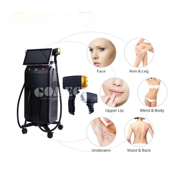 12x18mm2/12*28mm Spot Size 808nm Diode Laser Hair Removal Machine Painless