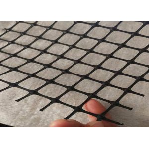 Coated Bitumen Two Way Biaxial Plastic Geogrid For Retaining Road