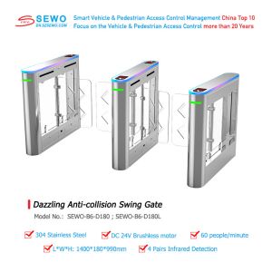 Airport Speed Gate Turnstile with Facial Recognition High Traffic Capacity and