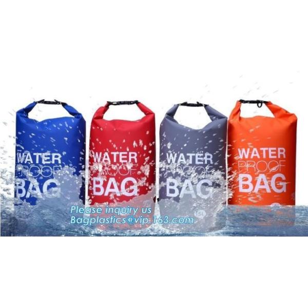 promotion 10L,20L,30L PVC tarpaulin ocean pack floating dry bags with shoulder strap front pocket, Swimming Floating Wat