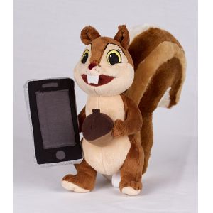 Cheap Funny Soft Stuffed Fox Plush Toy With Iphone , Polyester Material for sale