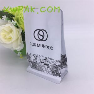 Laminated Custom Printed Resealable Bags , 250g Packing Custom Color Coffee Bean Pouches