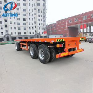 20ft 40ft 20-40Tons Small Flatbed Cargo Trailer Full Trailer Max Payload 40T 2/3