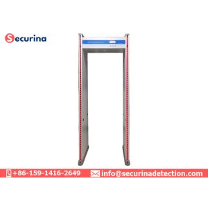 Audio LED Alarm Metal Detector Security Gate Eight Detection Areas For