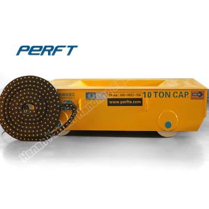 Yellow Warehouse Carts Material Handling Equipment  With Cable Drum Power