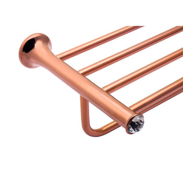 Modern Design Bathroom Accessory Towel Shelf Zinc Alloy and Crystal