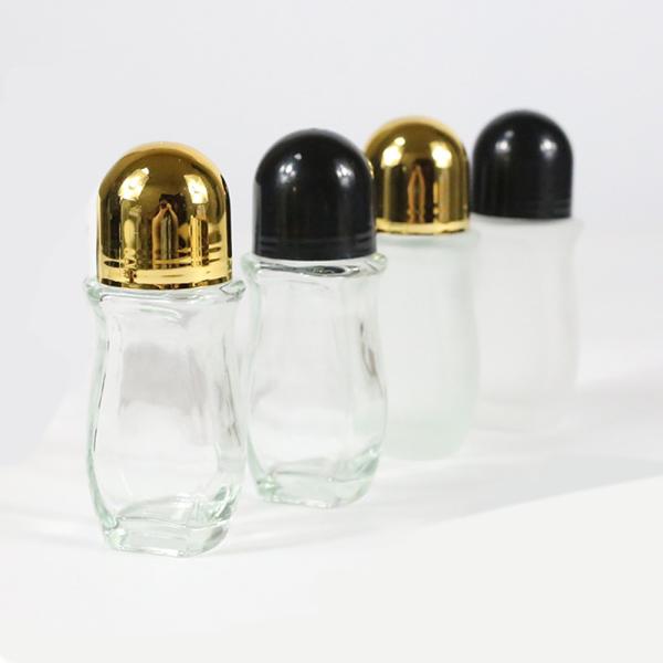 ‌50ml Refillable Large Glass Roll On Bottles Triple Seal Roller Dispenser For