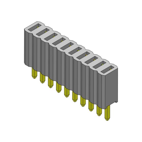 Female Header Connector 1.27mm Single Row Straight Type 1*2PIN To 1*50PIN H=4
