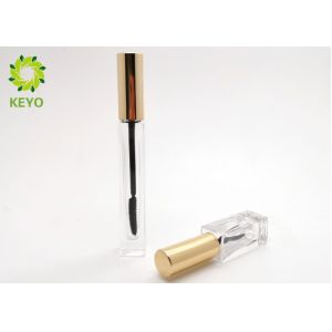10ml Square Shape Transparent Glass Mascara Bottles With Aluminum Cap