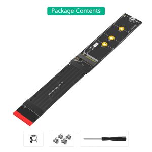 Upgrade Version 180 Degree NGFF M.2 M-Key NVME SSD Extension Cable 3.3V Power