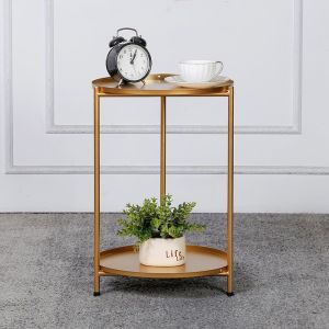 Furnius Folding Tray Metal Side Table Anti Rust And Waterproof Outdoor Indoor