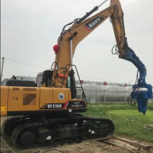 18m Excavator Mounted Pile Driver 60 Ton , Vinyl Sheet Pile Driver