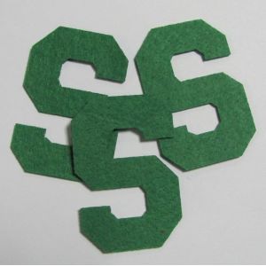 Washable Alphanumeric Custom Embroidery Patch Twill PMS Dry Cleanable
