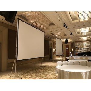 Cheap Custom Sizes Fast Fold Screens Outdoor Cinema Front &amp; Rear Projection Fabric With Drapes for sale