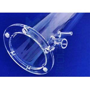 Large Diameter Transparent Quartz Tube Flange For Chemical Pipe