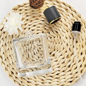 Capacity 30ml Transparent Square Perfume Glass Bottles with Acceptable Customer