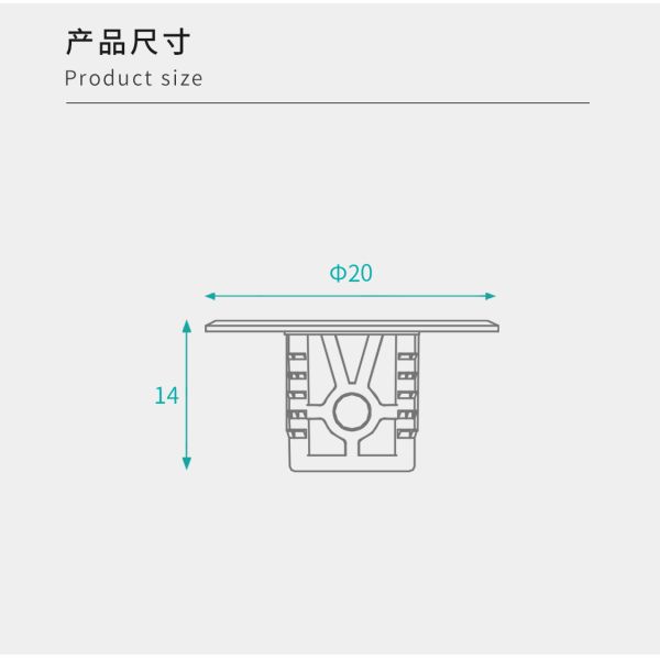 JH-4059 Zinc Alloy Shelf Pegs - Nickel Plated Finish, Compact 14x20mm Size, Secure Fit For Furniture Boards Over 15mm