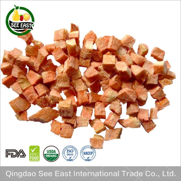100% Natural instant vegetables Freeze Dried Carrot Dice Dehydrated Dried Carrot
