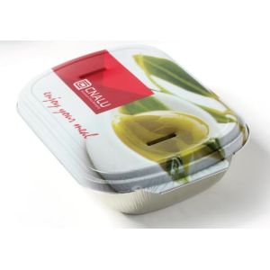 Cheap SEALABLE &amp; RETORTABLE ALUMINUM TRAY WITH LID, RESISTANT TO STERILIZATION UP TO 121°C/45MINS, MICROWAVABLE, EASY TO OPEN for sale