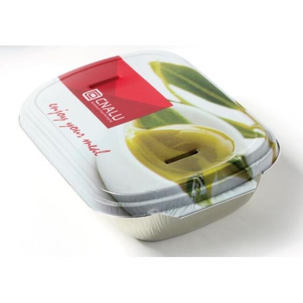 Quality SEALABLE & RETORTABLE ALUMINUM TRAY WITH LID, RESISTANT TO STERILIZATION UP TO 121°C/45MINS, MICROWAVABLE, EASY TO OPEN wholesale