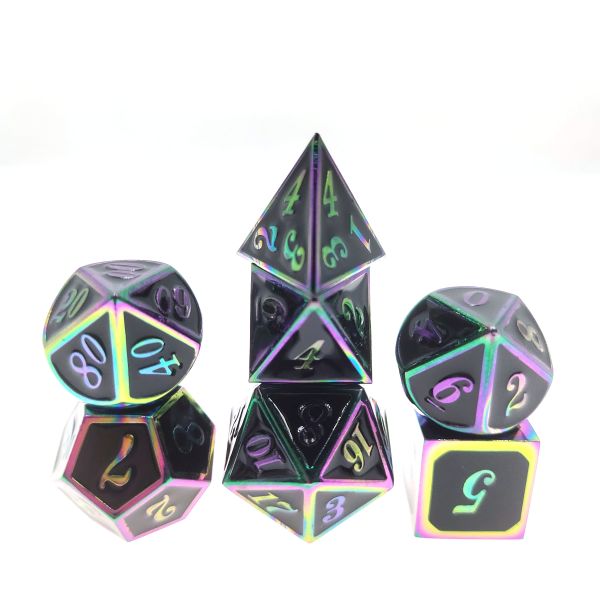 Quality 12cm Polyhedron Dice Sets Hand Pouring Durable Sturdy 7 Pcs wholesale