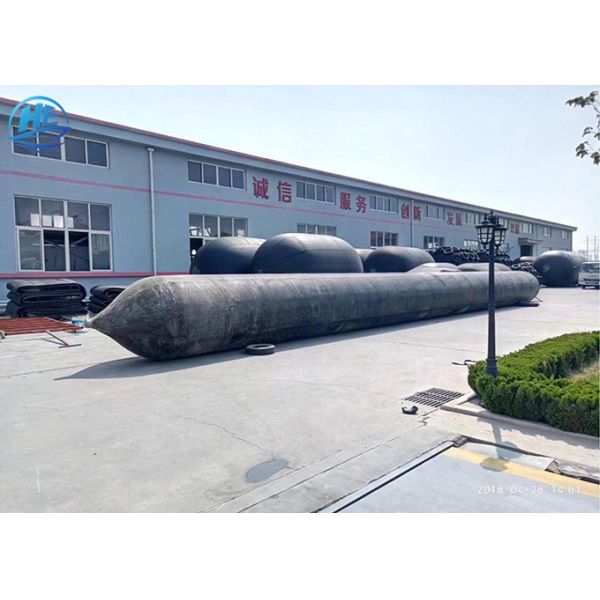 D1.8m*L20m Shipping Lauching Balloon Inflatable Rubber Airbag For Vessel 2