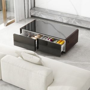 Living Room Furniture Modern Smart Coffee Table with Frozen Drawer and Wireless