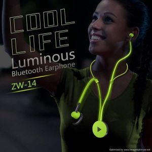 China Wireless headphoneWireless earphone with intelligent light emitting luminous earphone on sale