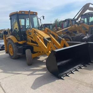 Original Paint JCB 3CX Backhoe Loader 4 Wheels Drive For Excavation And Loading