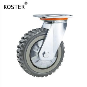 4inch 5inch 6inch 8inch 350kg Heavy Duty Grey Rubber Free Castor Wheel Thickness