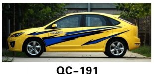 Custom Reflective Modern Car Body Sticker QC-191I / Car Decoration