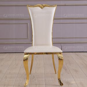 Restaurant ODM SS Dining Chairs With Upholstered Seat Cushion
