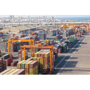 RTG Mobile Gantry Crane Customized Design For Lifting 20ft~40ft Containers In