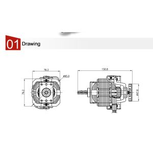 AC Universal Motor Micromotor With 230V 0.8N.m 600W 19880RPM for Kitchen Robot,