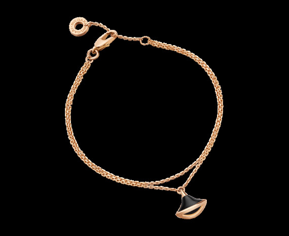 Quality  DIVAS’ DREAM bracelet in 18 kt pink gold with onyx Ref. BR857214 wholesale