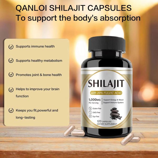 Wholesale Resin himalayan Shilajit tablet rich in humic acid and 85 minerals enhance male strength Shilajit capsule