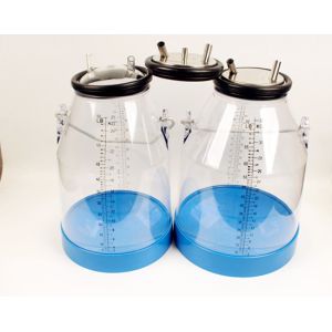 Polycarbonate Dairy Stainless Steel Milking Machine Bucket 55LB With Scale