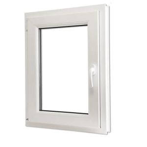 White Double Glass PVC Tilt And Turn Window Double Glazed Large Windows