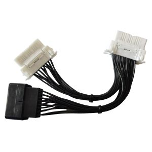 Cheap Durable OBD Adapter Cable 16 Pin 1 To 2 Y Female Splitter For Auto Diagnostic for sale