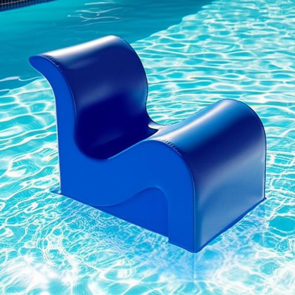 Blue Floating Pool Recliner Ergonomic Design for the Ultimate Poolside