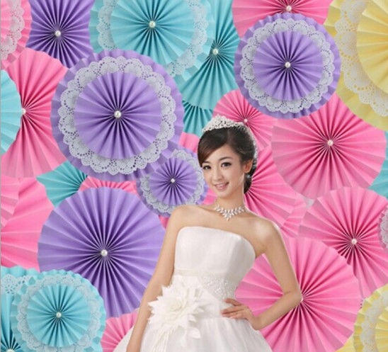 Double paper fan 6 inches 15 cm 8 inches 20 cm 10 inches 25 centimeters 12 inches 30 centimeters 14 inches 35 40 inches