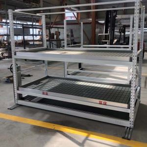 Double Layers Seedbed Ebb And Flow Greenhouse Rolling Bench Grow Tables