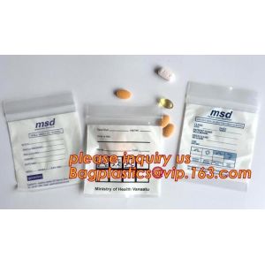 China custom printed food grade pe holographic zipper pouch writable medical Zip lockk pills capsule packaging bag zip lock poly on sale